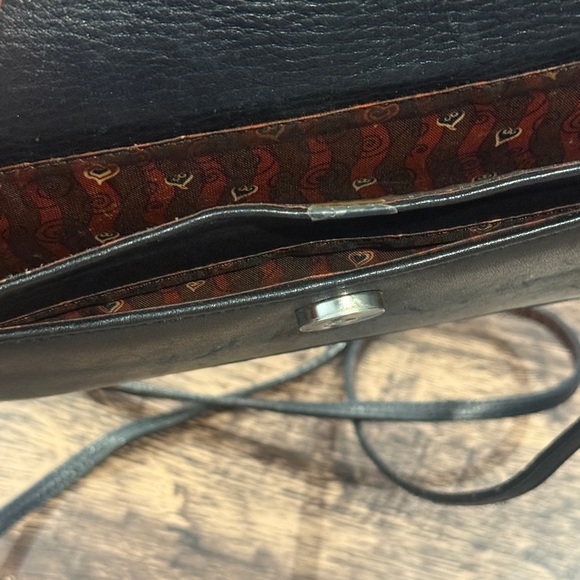 Brighton Black and Brown Mini Bag with Crocodile Texture - Picture 6 of 8